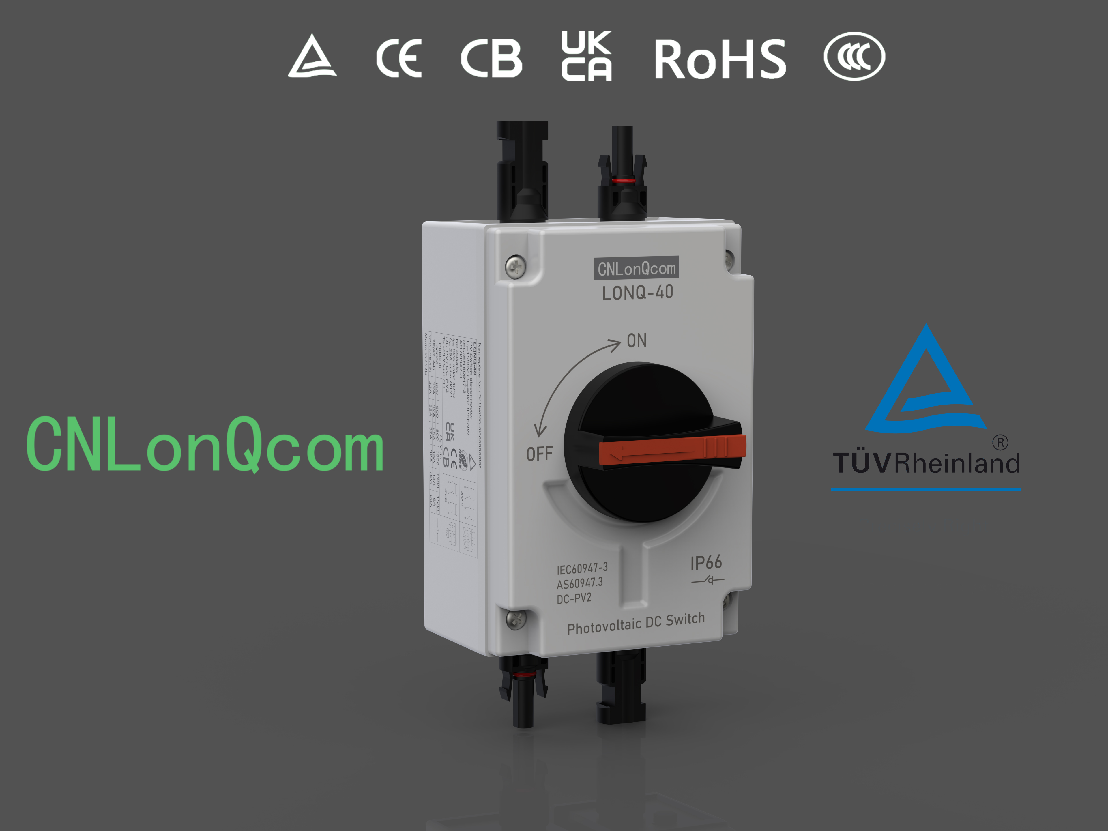 LONQ-40 PV Isolation Switch by Longqi New Energy - तुम्हाला सौर ऊर्जेसह विद्युत उर्जा प्रदान करते